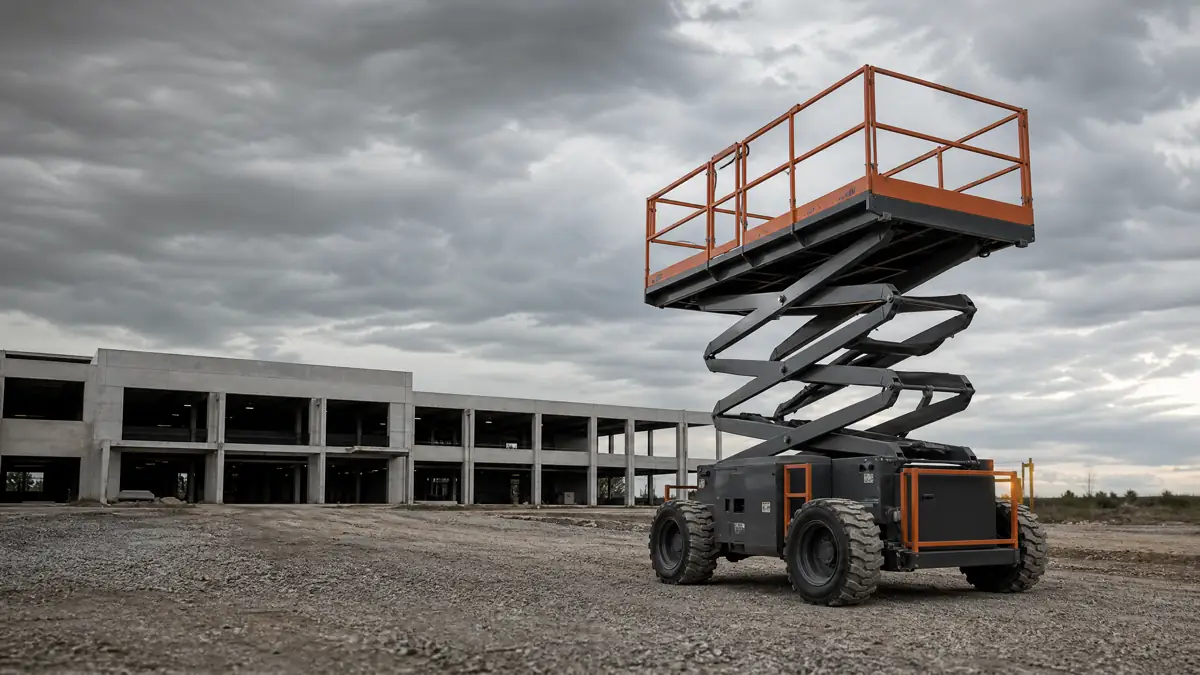 Rough Terrain Scissor Lifts jobsite access in Atlanta